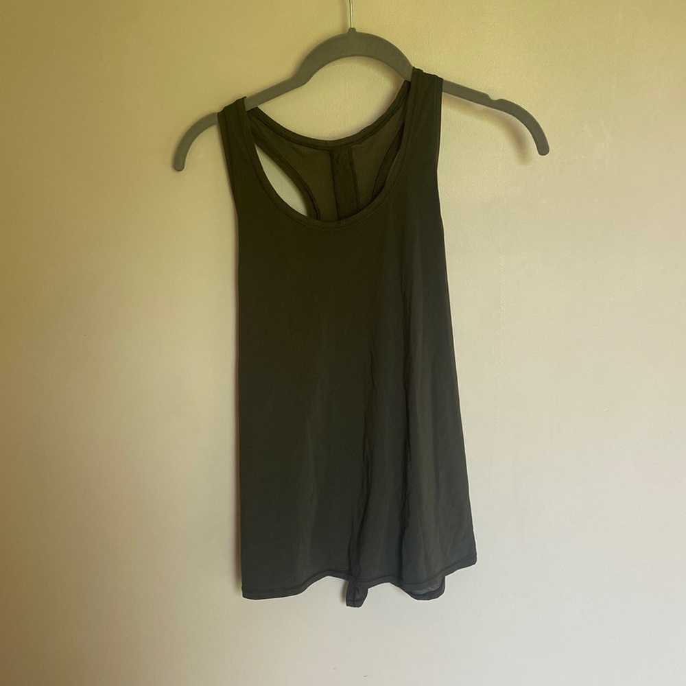 lululemon mesh and tie back tank top
